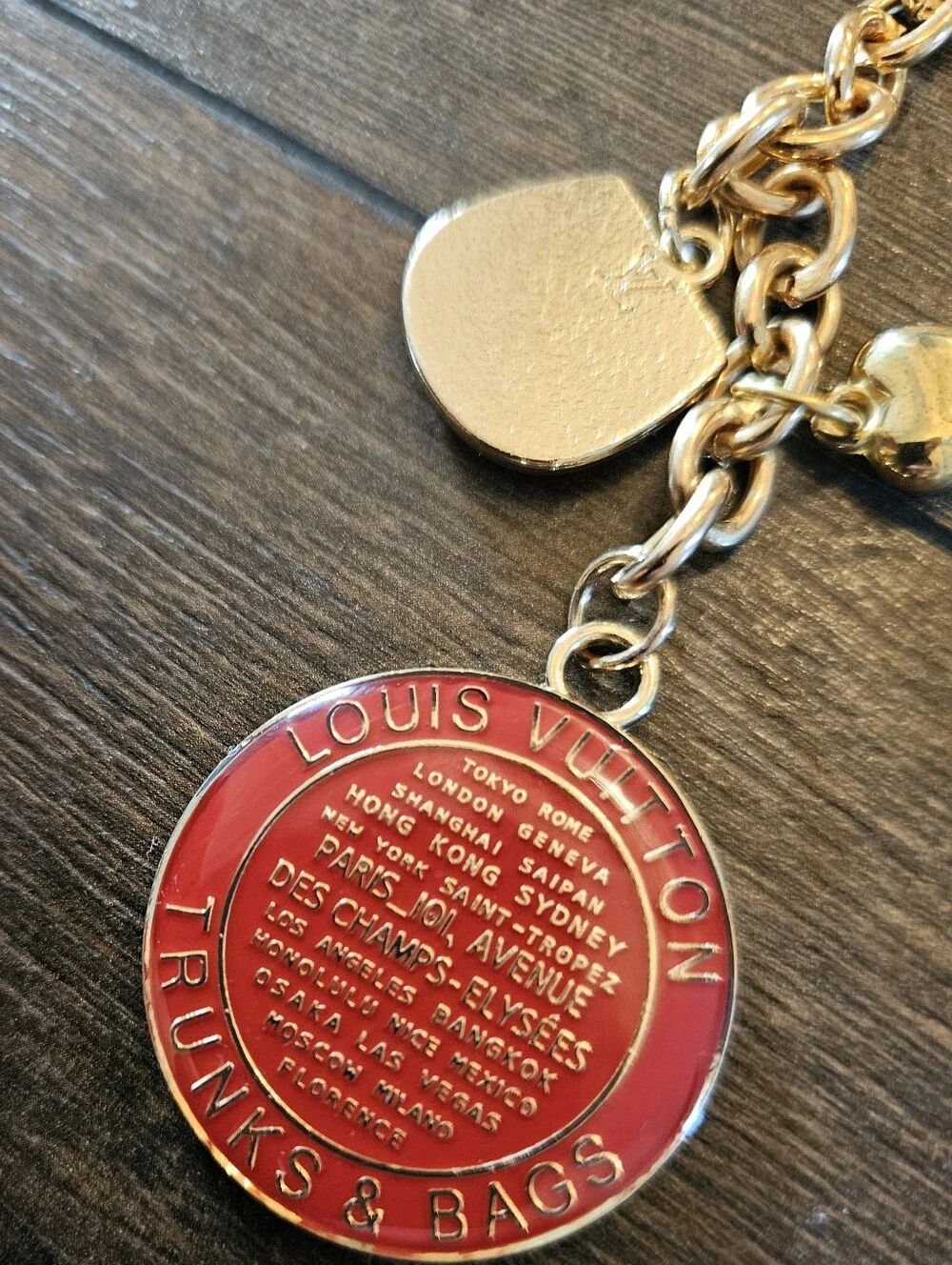 LV Trunks & Bags Medallion + Stamped Purse Charm Reimagined On Handmade Bagcharm